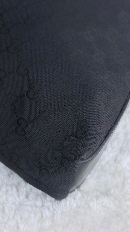 GUCCI Piston Shoulder GG Monogram Black