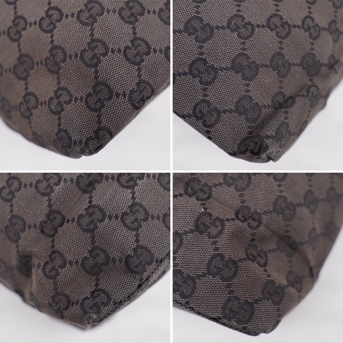 Gucci Black GG Canvas Hobo Shoulder Bag