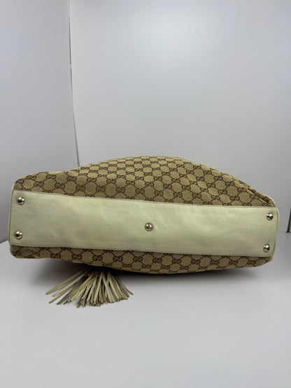 Gucci Peggy Tote GG Canvas Large Cream