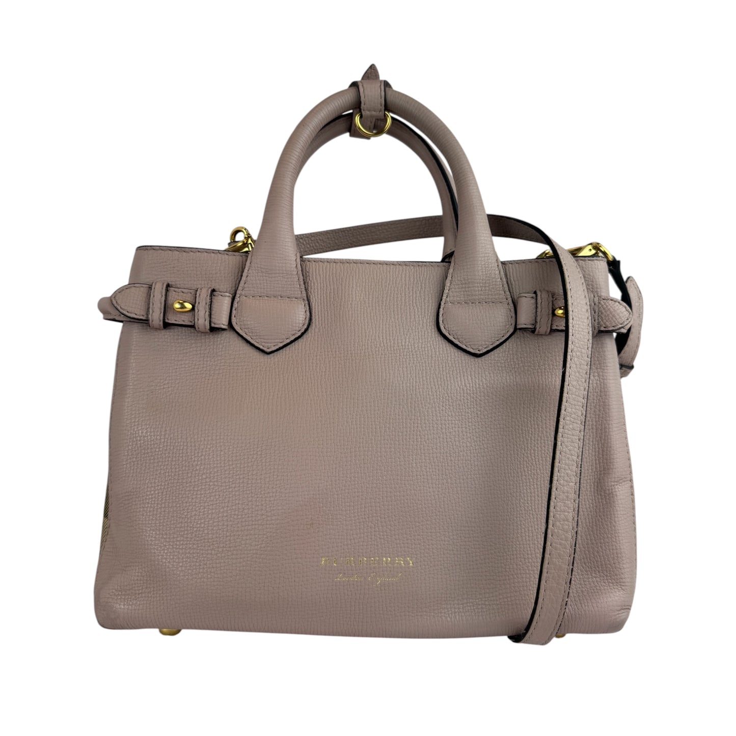 Burberry Banner House Check Leather Pink Nude