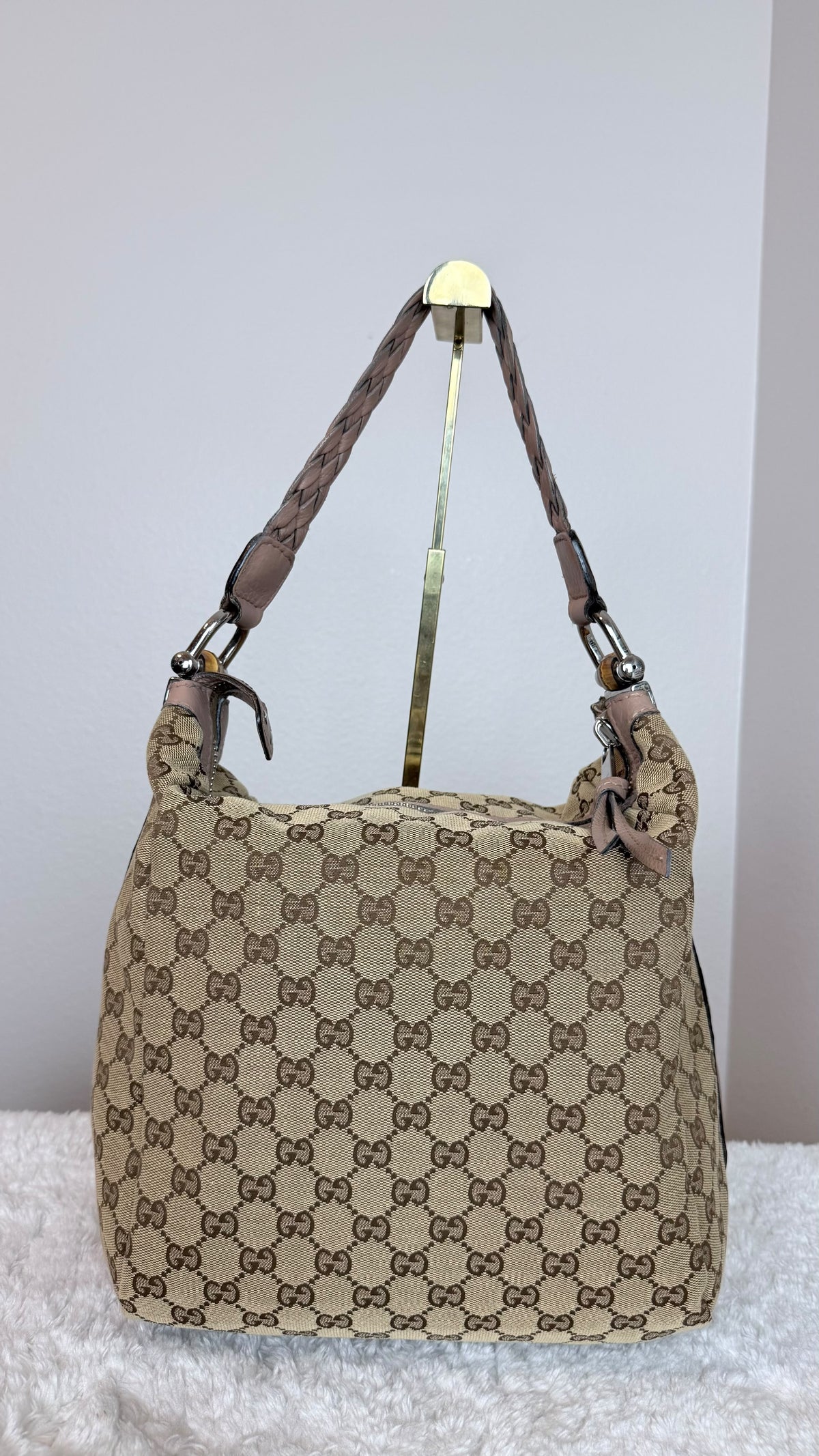 Gucci Bamboo Hobo GG Canvas Shoulder bag