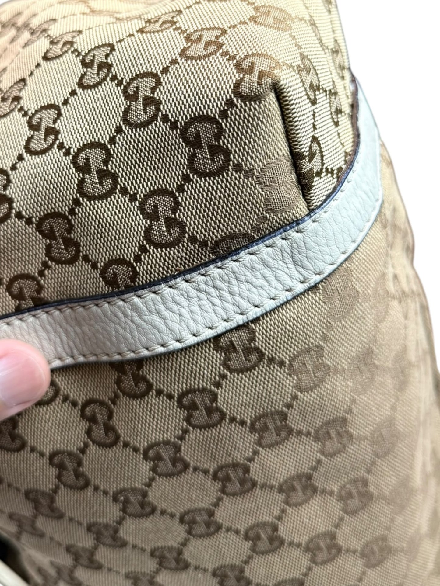 Gucci web New Ladies Hobo or tote GG Canvas white