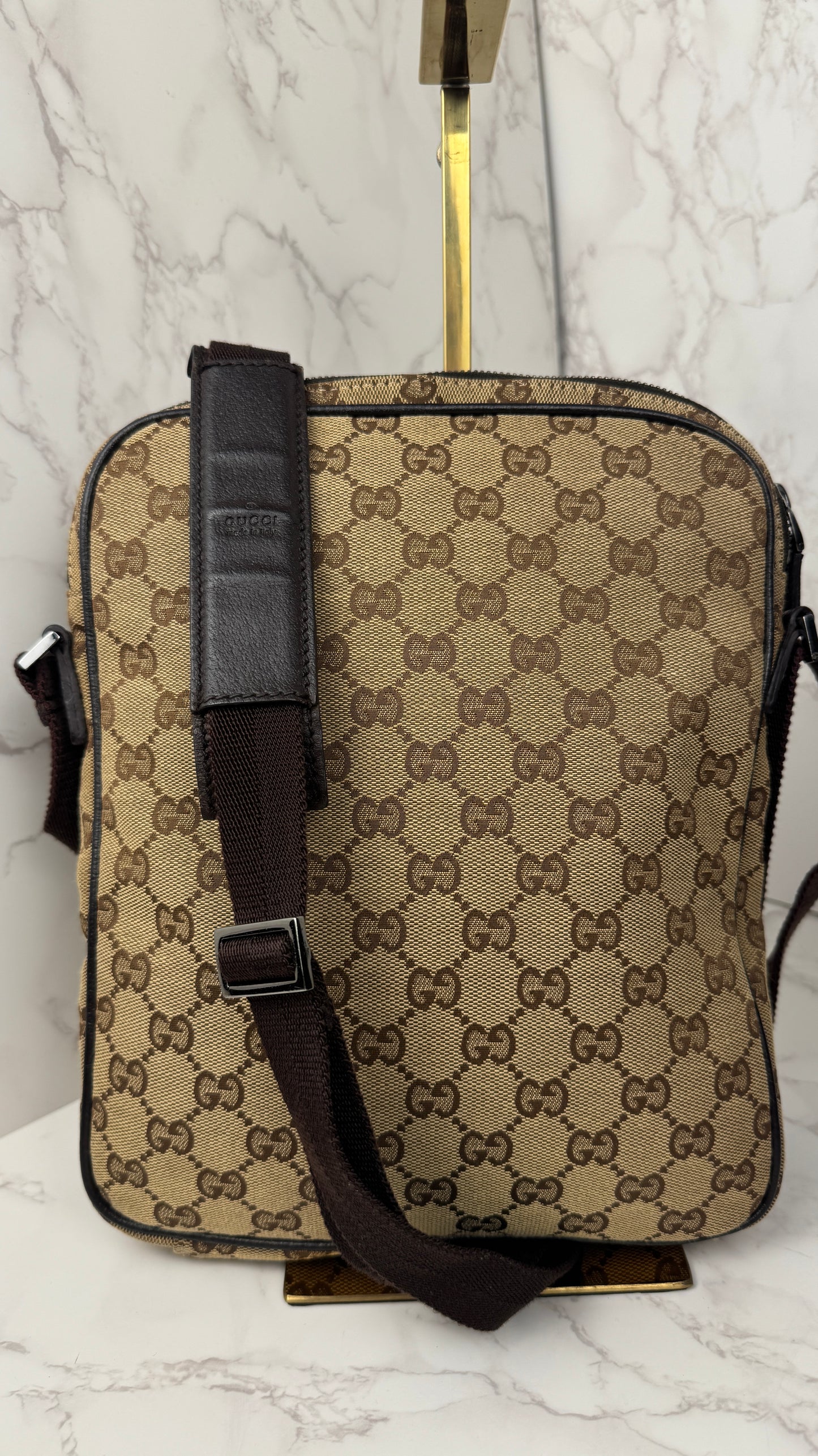 Gucci GG Canvas Crossbody Brown