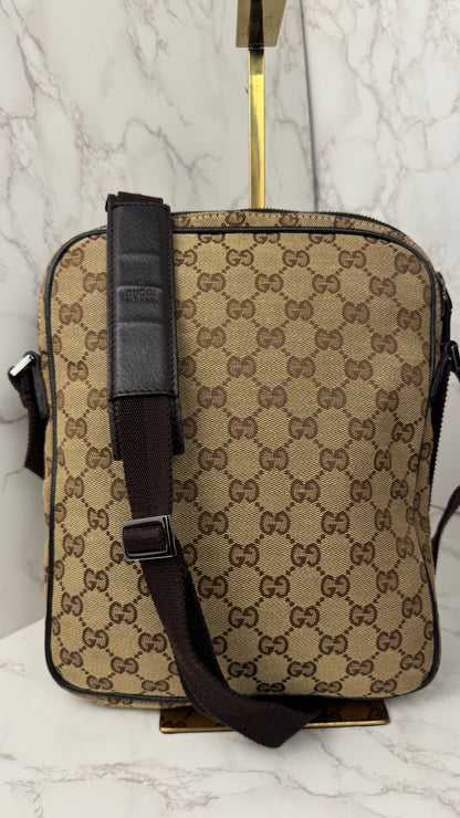 Gucci GG Canvas Crossbody Brown