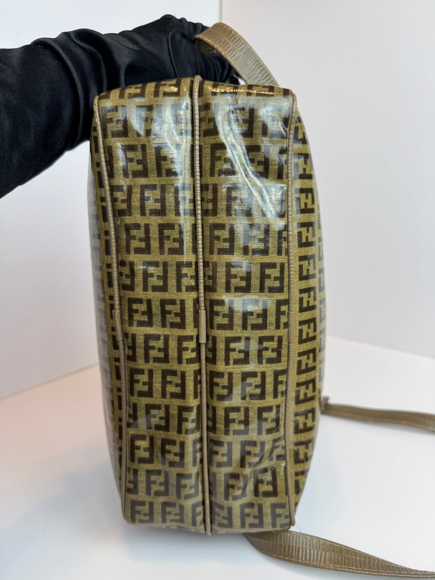FENDI Vintage Zucchino Crystal Canvas FF Crossbody