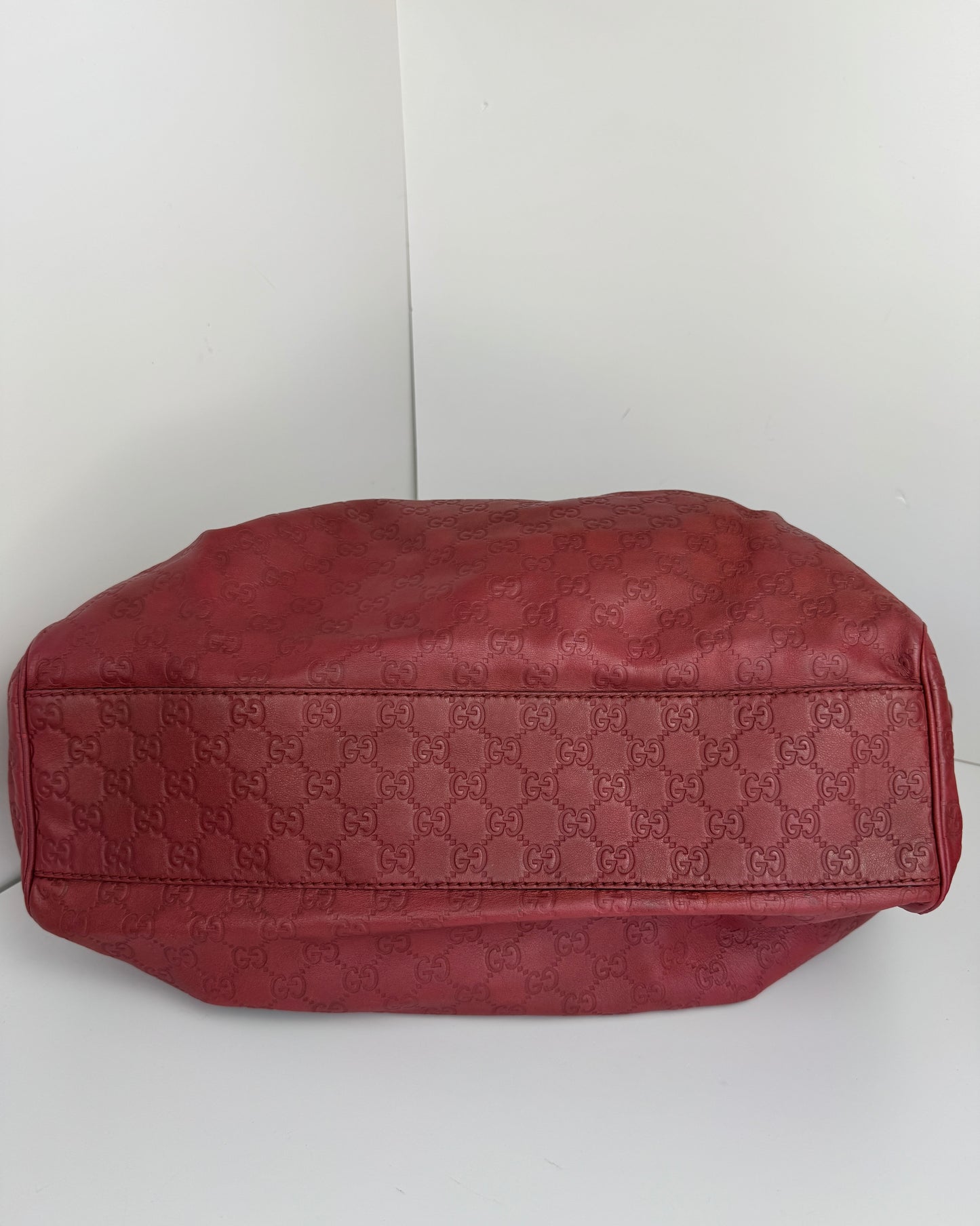 Gucci Sukey Large GG Monogram Leather Burgundy
