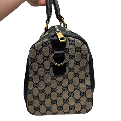 Authentic Gucci Boston GG Canvas Navy Blue