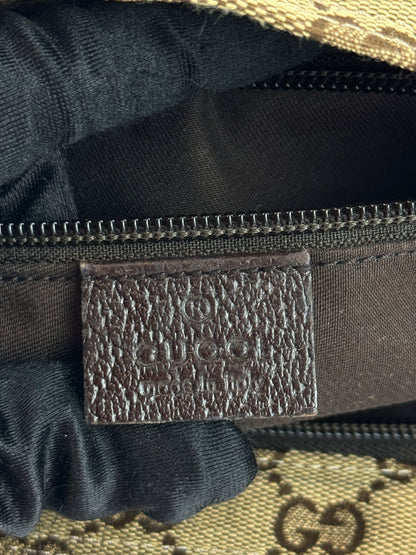 Gucci Web Flat Messenger GG Canvas Brown