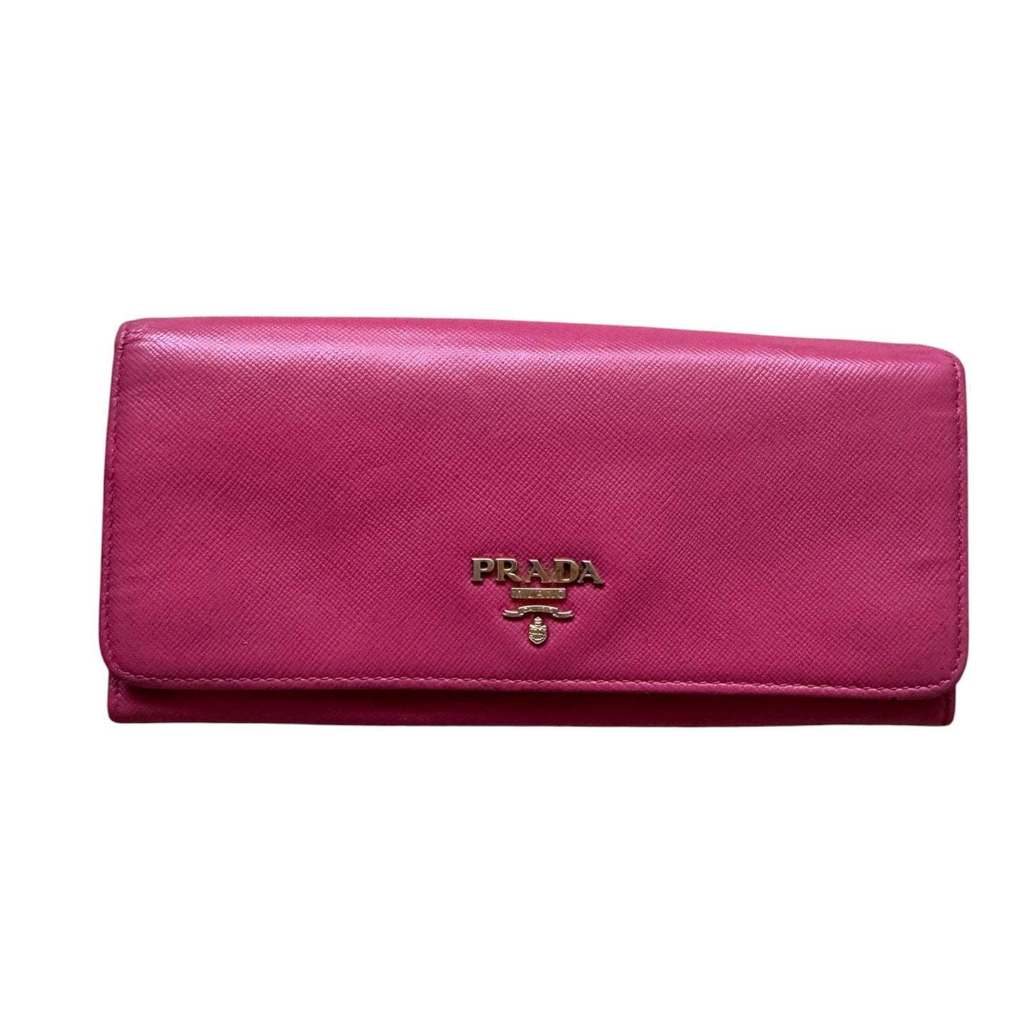 Prada saffianon Pink wallet