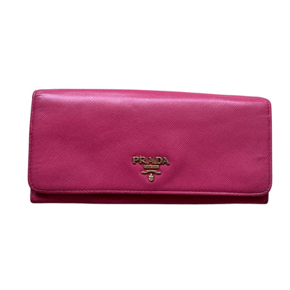 Prada saffianon Pink wallet