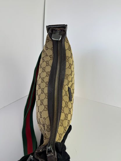 GUCCI Web Halfmoon GG Canvas