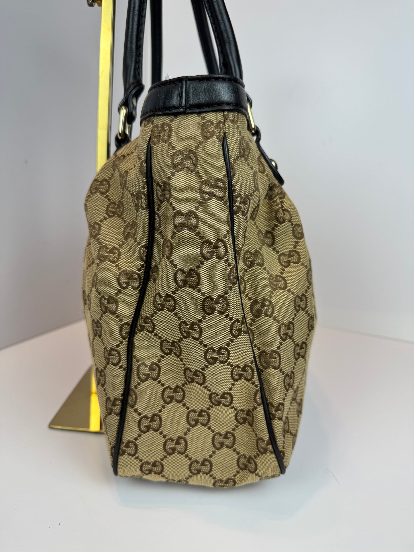GUCCI Sukey Tote GG Canvas Brown