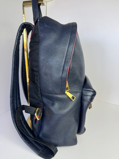 VERSACE La Medusa Backpack in Navy Leather