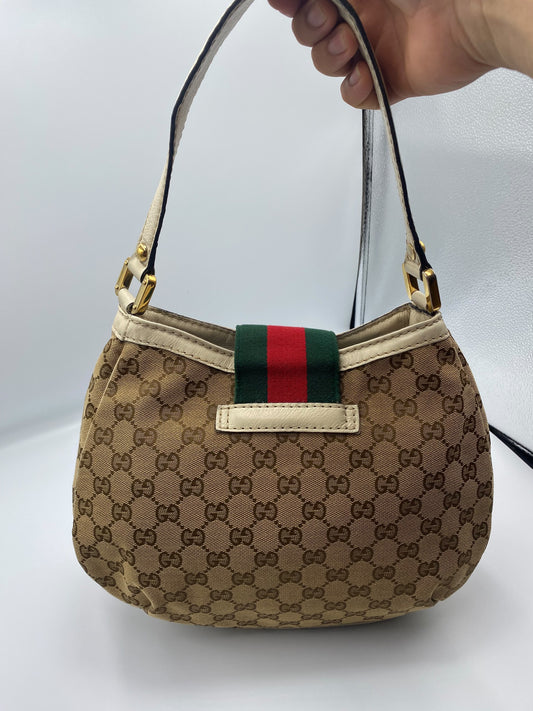 GUCCI New ladies Hobo GG Canvas White