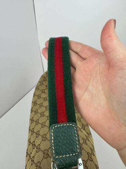 Gucci Hobo Shoulder Bag Sherry Line Strap Green