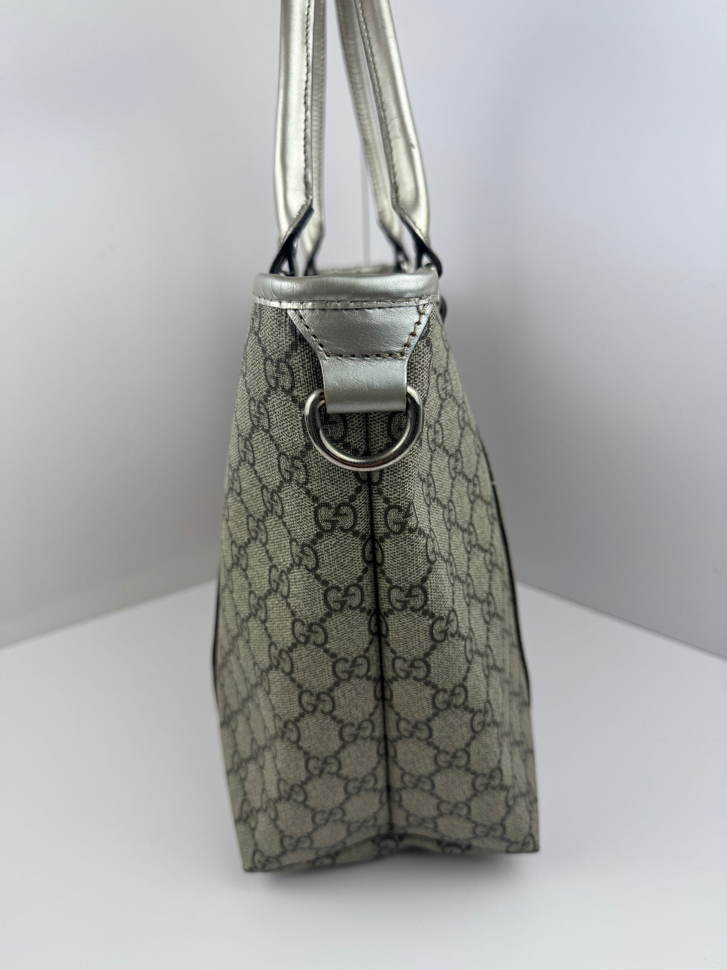 Gucci shopping Coated Canvas Grey