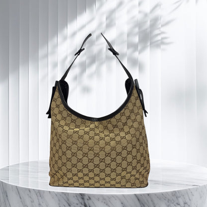 Gucci GG Canvas Hobo Shoulder Bag (Vintage)