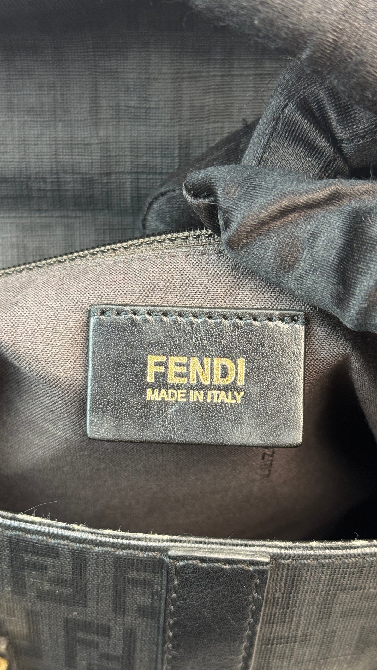 Fendi Zucca Canvas Top Handle Tote Bag
