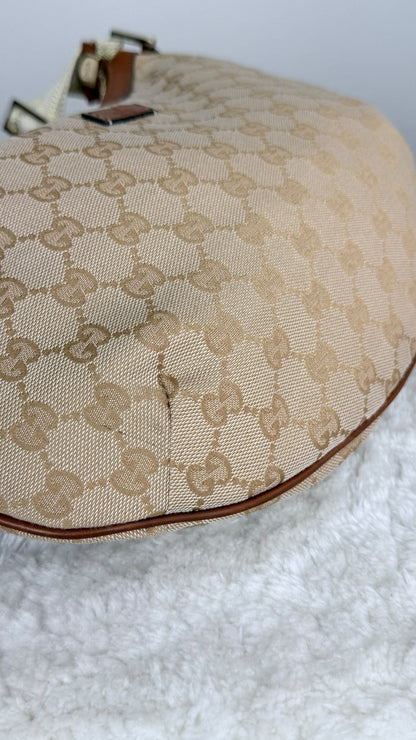 GUCCI Halfmoon GG Canvas Medium