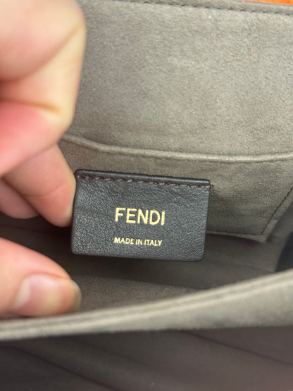 FENDI Vitello Grace Kan I crossbody Leather red