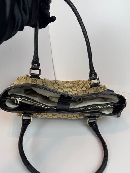 GUCCI Sukey Tote GG Canvas Brown