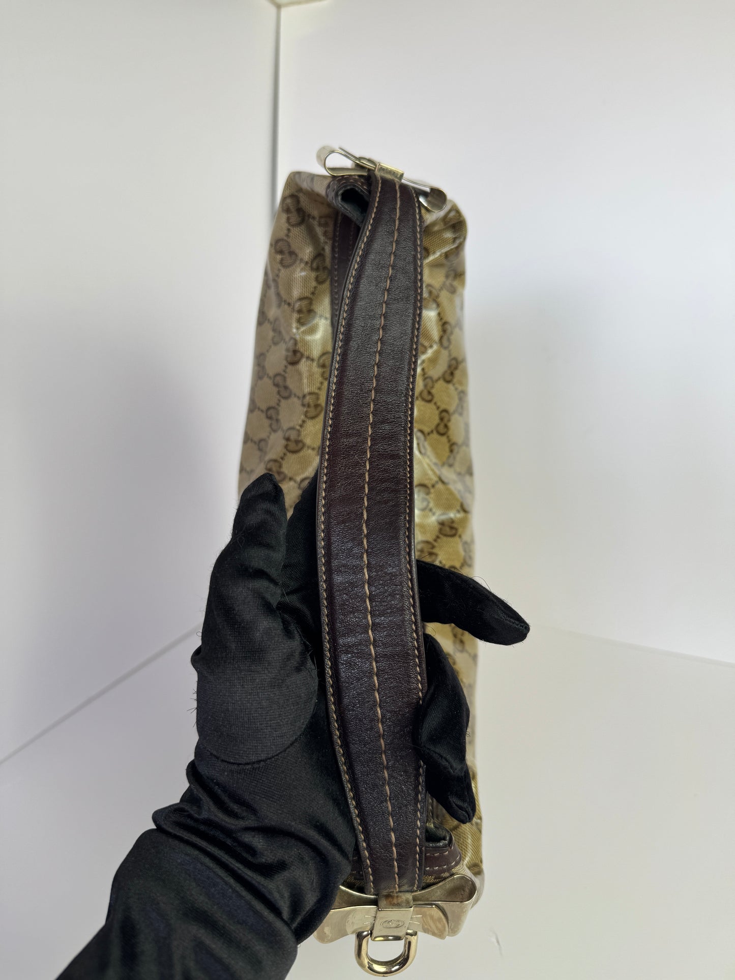 GUCCI GG Crystal Canvas Duchessa Hobo Bag