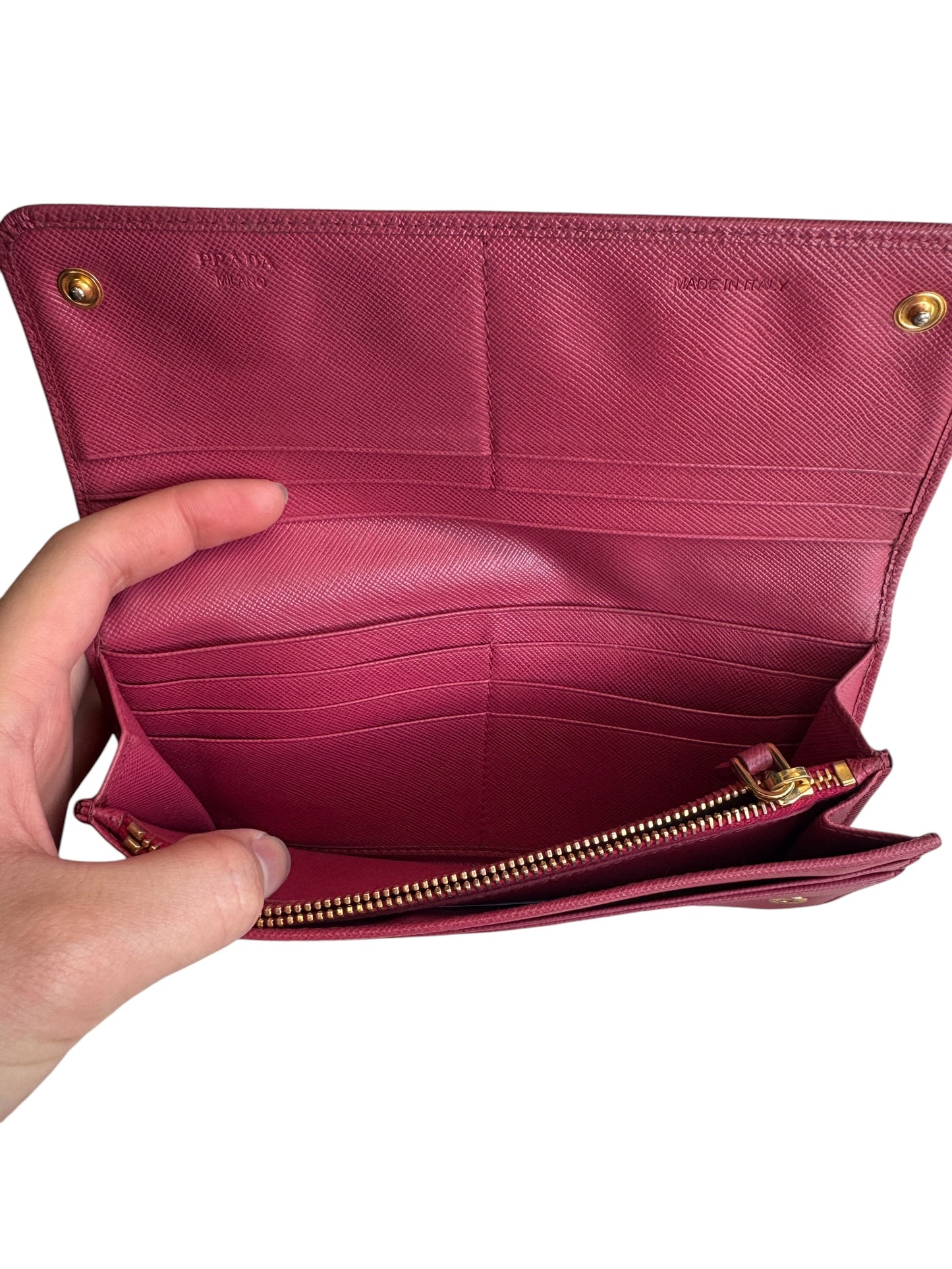 WA2👛 Prada continental flap wallet (COA Included) retail $995