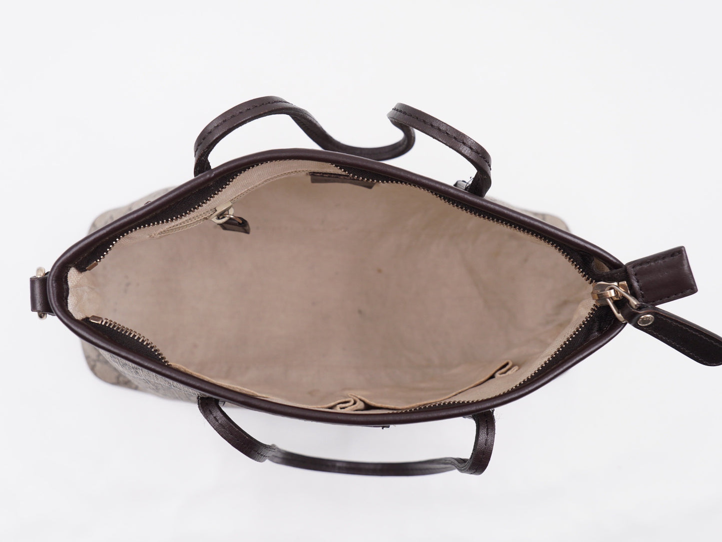 Gucci GG Supreme Canvas Tote with Strap Brown