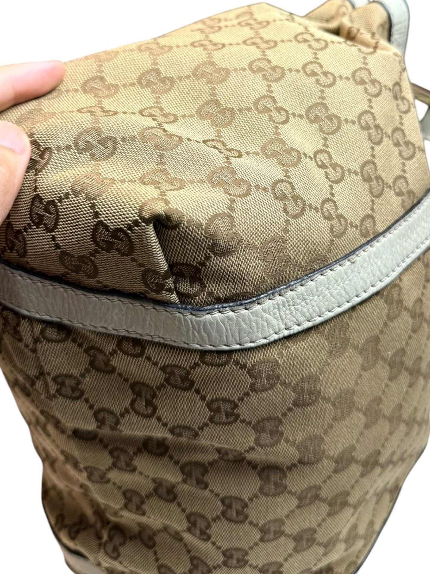 Gucci web New Ladies Hobo or tote GG Canvas white