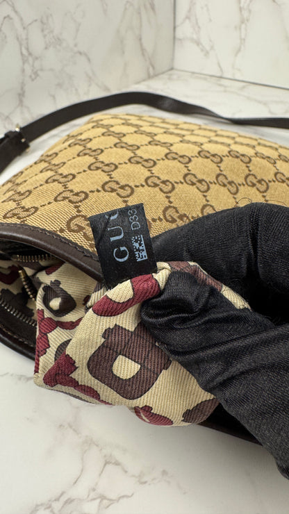 Gucci Jolicoeur GG Canvas Crossbody Brown