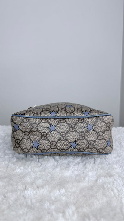 GUCCI GG Supreme Star Crossbody Coated Canvas Blue