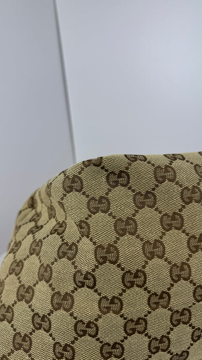 Gucci Web Zip Tote GG Canvas