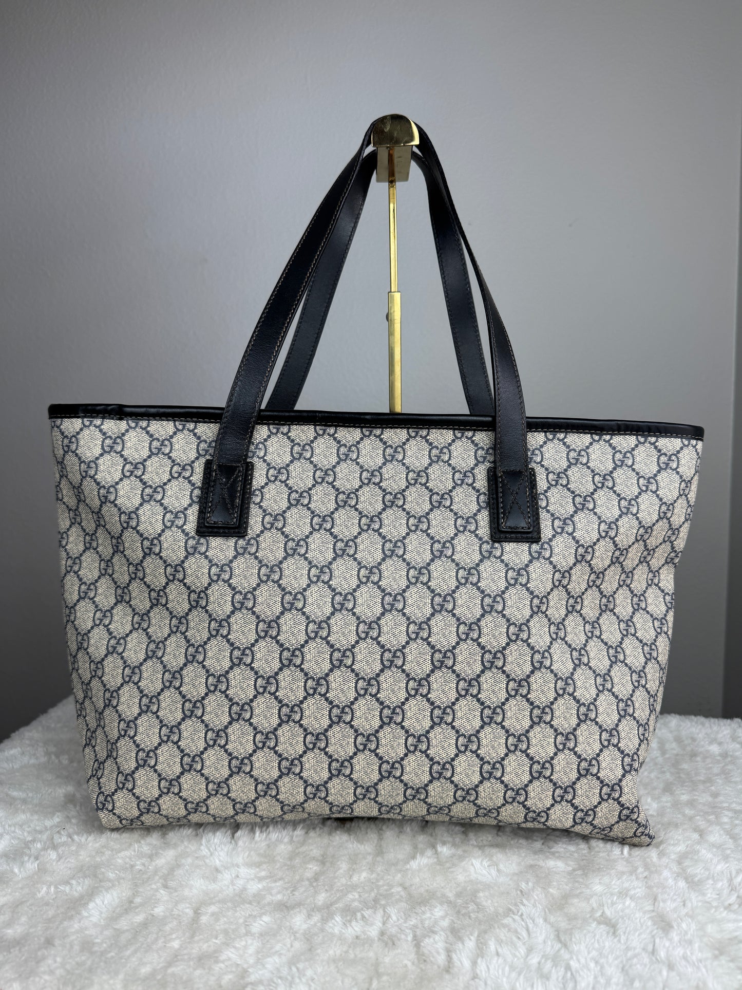 GUCCI Tote Medium GG Supreme Coated canvas Navy