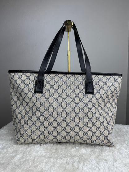 GUCCI Tote Medium GG Supreme Coated canvas Navy