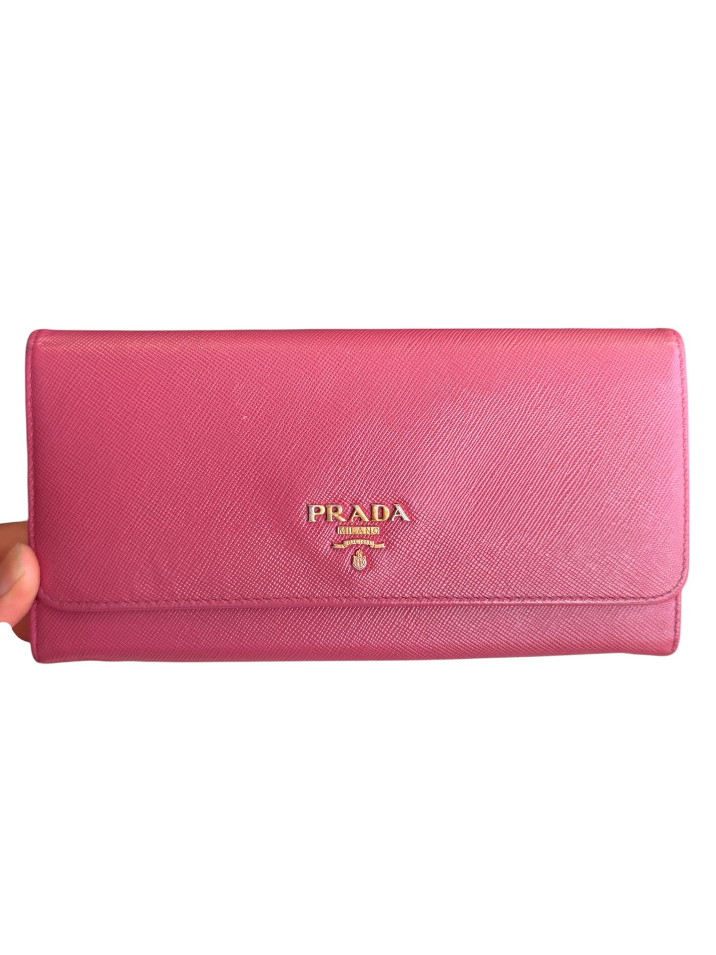 WA2👛 Prada continental flap wallet (COA Included) retail $995