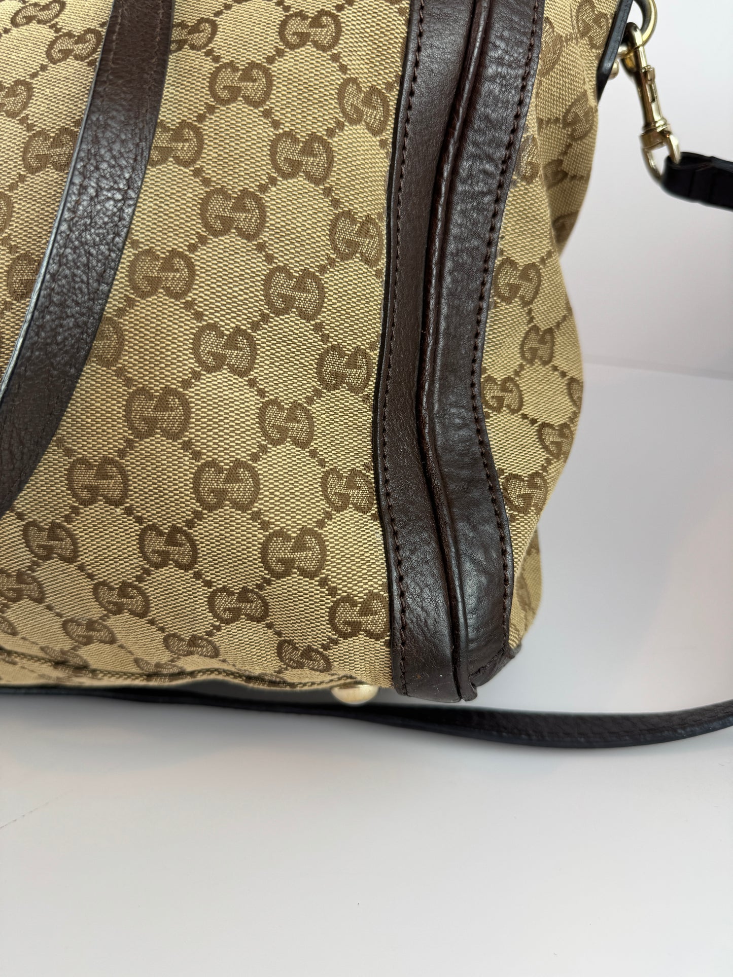 Gucci GG Charm Convertible Tote GG Canvas Brown