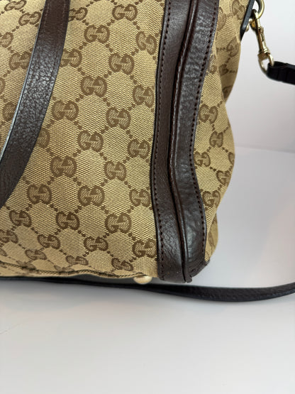 Gucci GG Charm Convertible Tote GG Canvas Brown