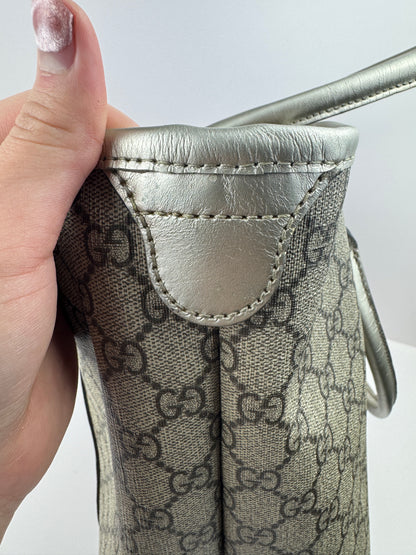 Gucci shopping Coated Canvas Grey