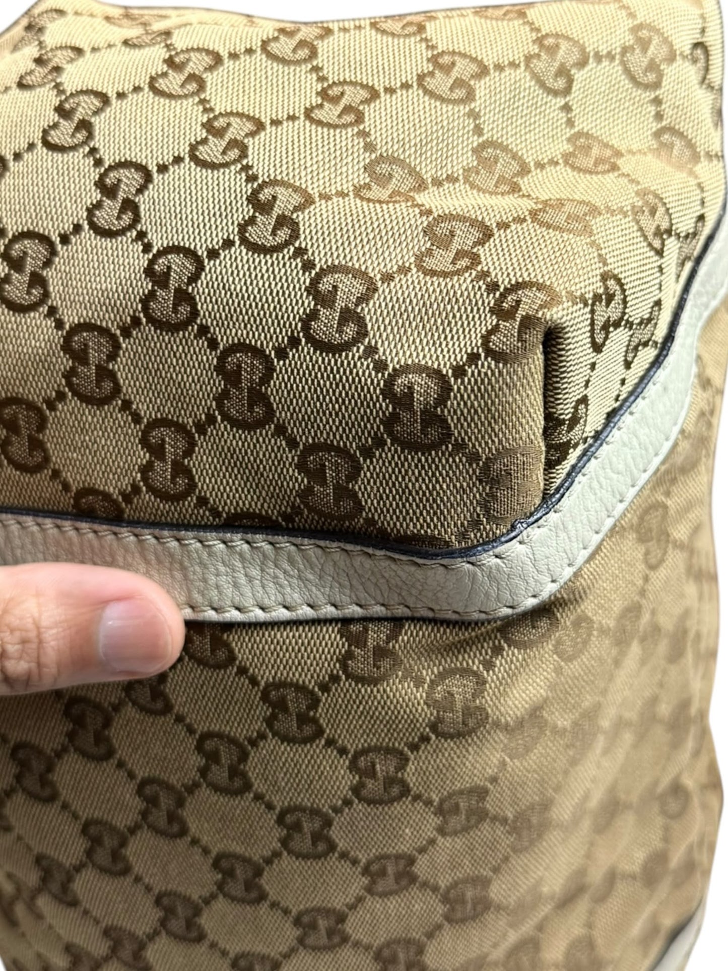 Gucci web New Ladies Hobo or tote GG Canvas white