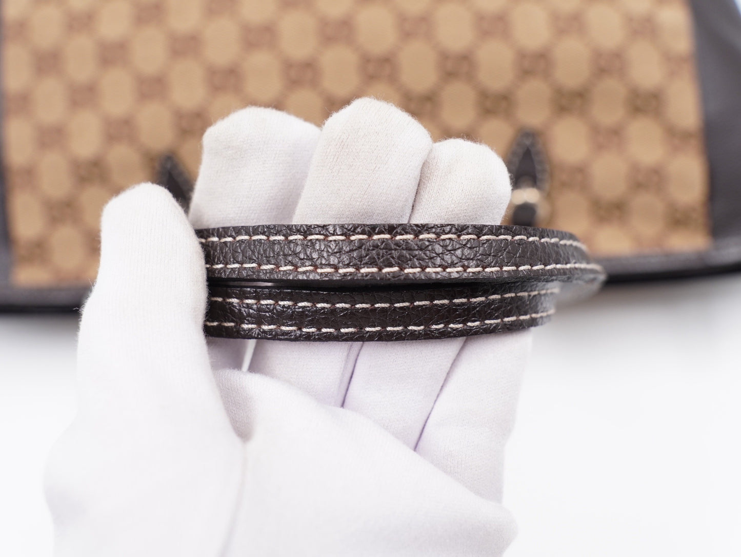 GUCCI GG Canvas and leather "Bree" Tote bag (Vintage)