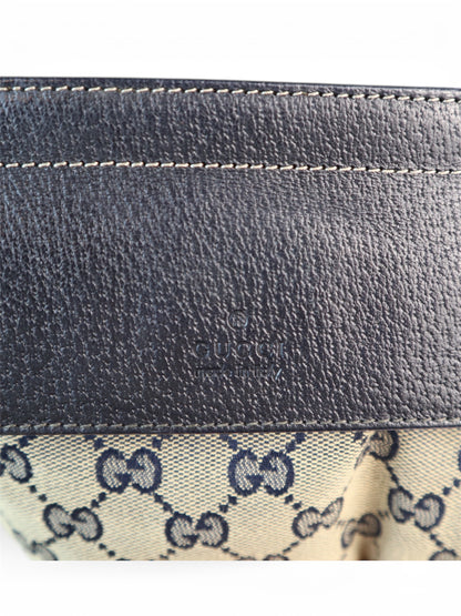 Gucci Vintage Double Belt Bag GG Canvas