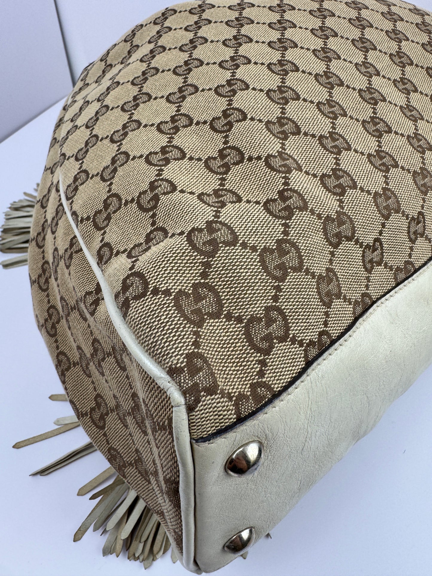 Gucci Peggy Tote GG Canvas Large Cream