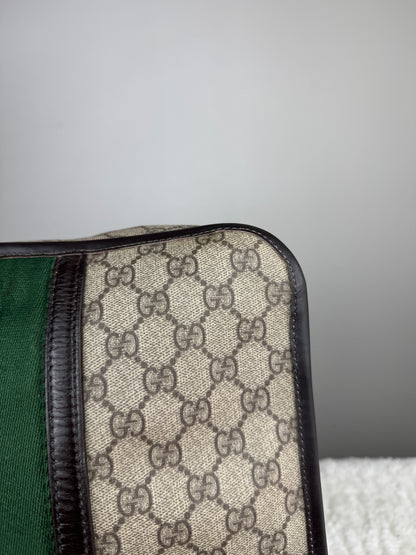 GUCCI Web Flap large Messenger GG Supreme Coated Canvas