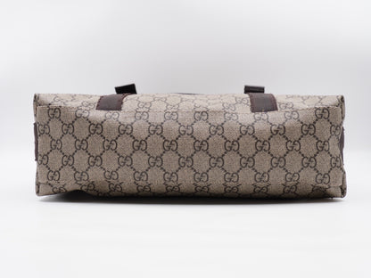 Gucci Double Buckle Messenger Bag GG Coated Canvas