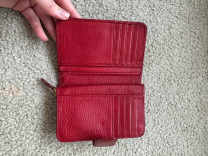 Prada leather Red wallet