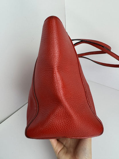 Gucci Swing Tote Leather Red