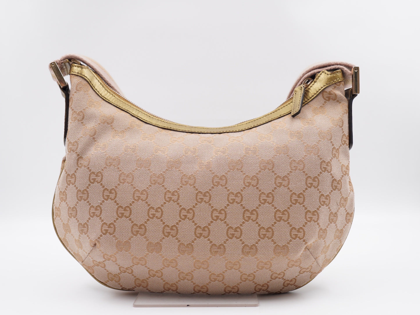 GUCCI Half-moon GG Canvas Crossbody Bag (Vintage)