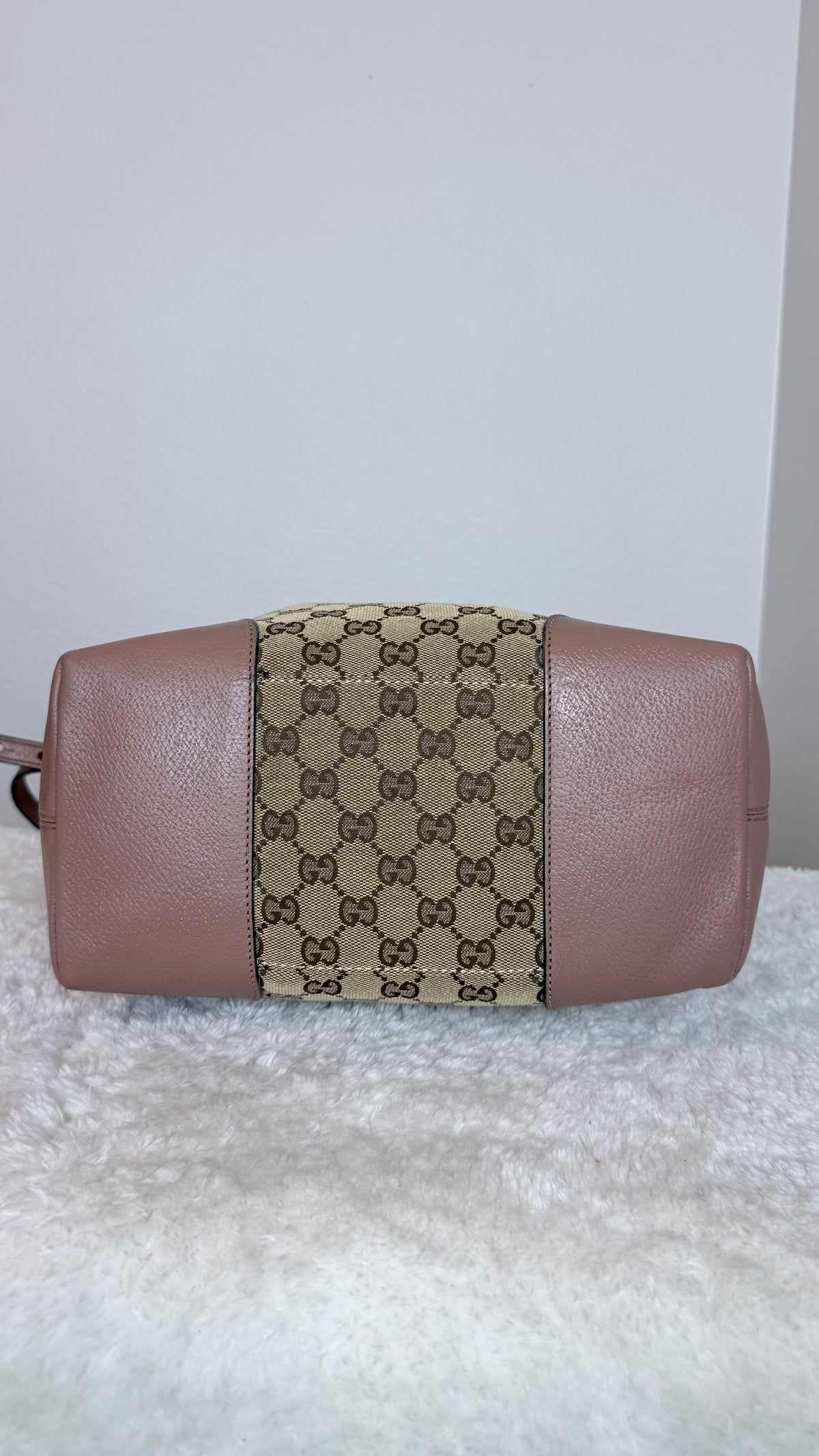 GUCCI Bree Top Handle GG Canvas Pink