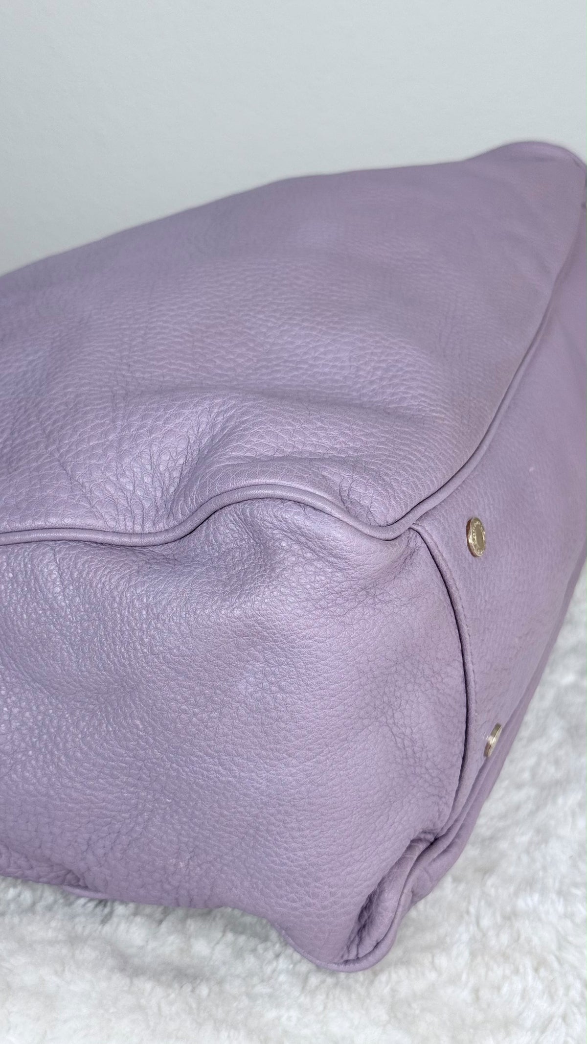 BVLGARI Leather Top Handle Purple