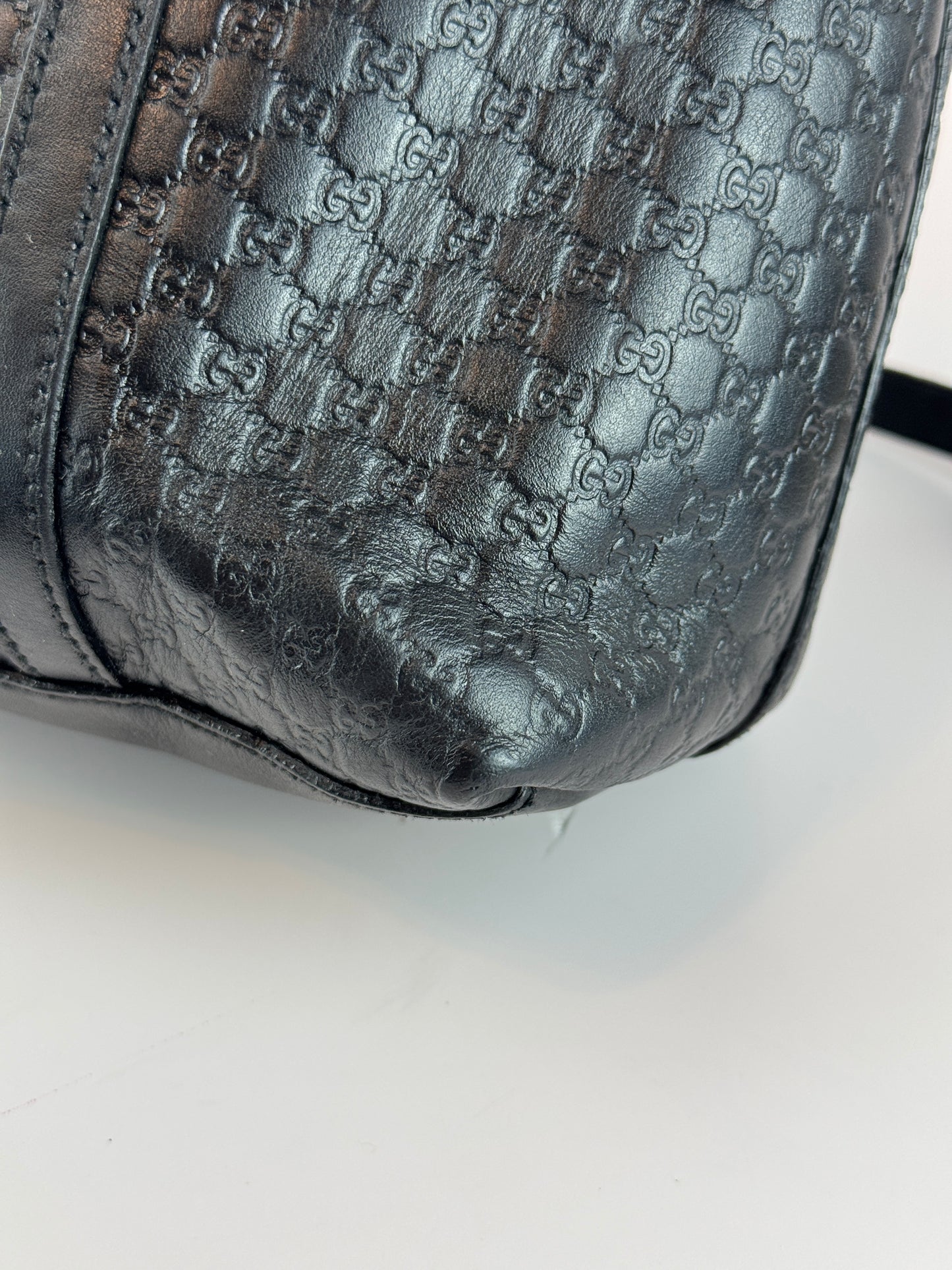 Gucci Soft Microguccdssima small Zippered Satchel Black